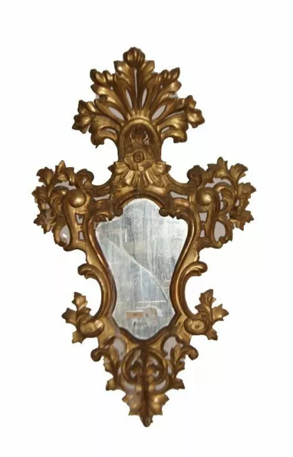 Stupenda antica Specchiera spagnola del 1700 dorata foglia oro