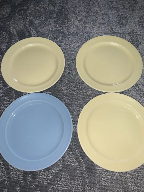 4 VTG LuRay Bread Plates Pastels TST Pottery China Dinnerware 6 3/8" Plates