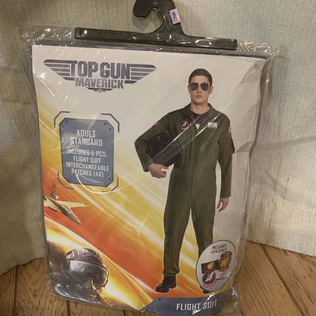 TOP GUN MAVERICK Man Flight Suit Halloween Costume Adult Standard(Up to