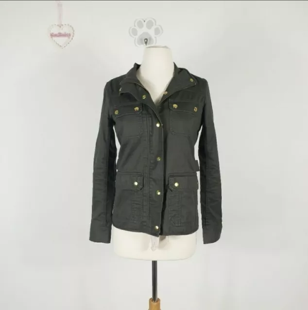 J. Crew Downtown Field Jacket ,Waxed Cotton,Size XXS