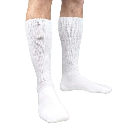 Par de calcetines blancos para diabéticos M 10-13 grandes