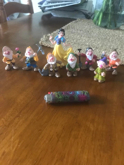 Lot 8 Figurines Blanche Neige Et Les 7 Nains Jouet Collection Animation Sept Toy
