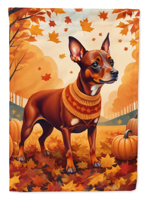 Red Miniature Pinscher Fall Flag Garden Size DAC1058GF