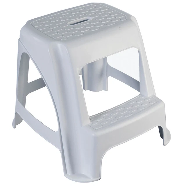 GPC Sgabello passo in plastica bianca L470 x L510 x H400 mm HE400Z
