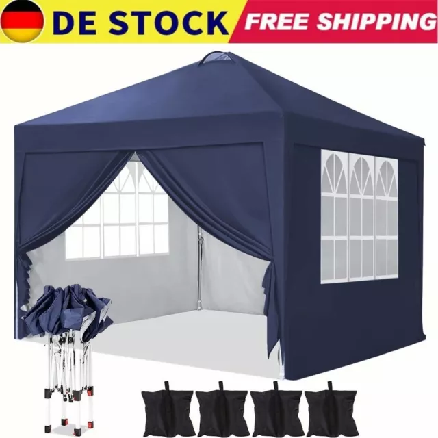 Faltpavillon 3x3m Wasserdicht Partyzelt Gartenzelt UV Pavillon Popup Festzelt DE