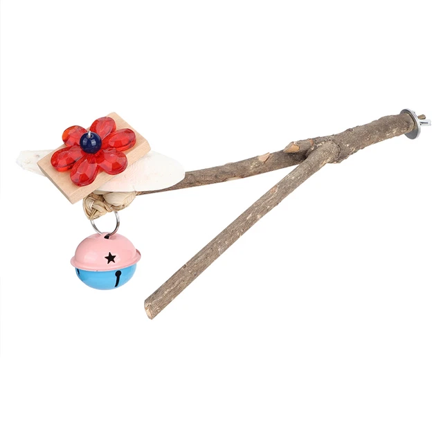 Natürliche Holz Vogel Gabel Barsch Standrahmen Stand Pole Papagei Kauen Bit Bhc 2