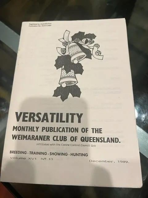 Weimaraner Club Of Queensland Australia 1989