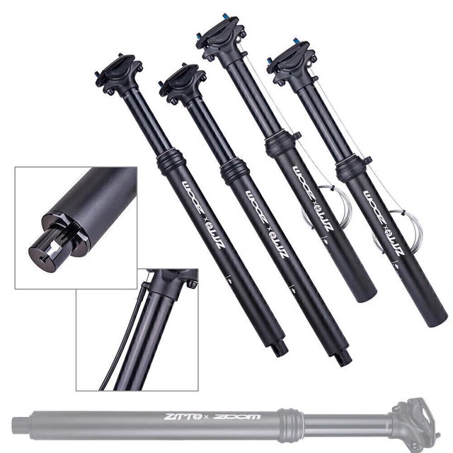 Dropper Adjustable Bike MTB seat post External Cable Remote Lever 100mm Travel