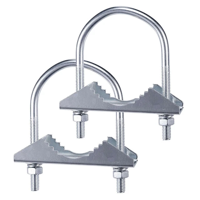 PATIKIL Runde U-Bügel 2 Stück | 57mm Innere Breite | M8 Gewinde | 304 Edelstahl | Für Bootstrailer & Anhänger