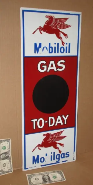 MOBILGAS -- TWIN RED HORSE -Flying Horse GAS MOBIL OIL -Tin BLACKBOARD -Big Sign