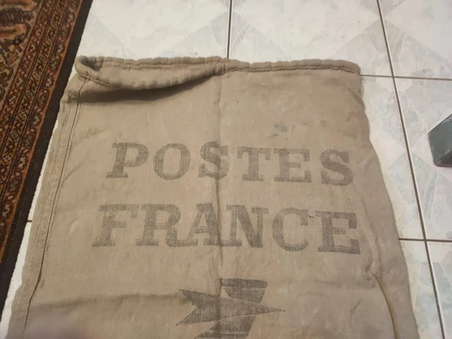 Sac Postal La Poste France Toile De Jute - Vintage Warelin Lille