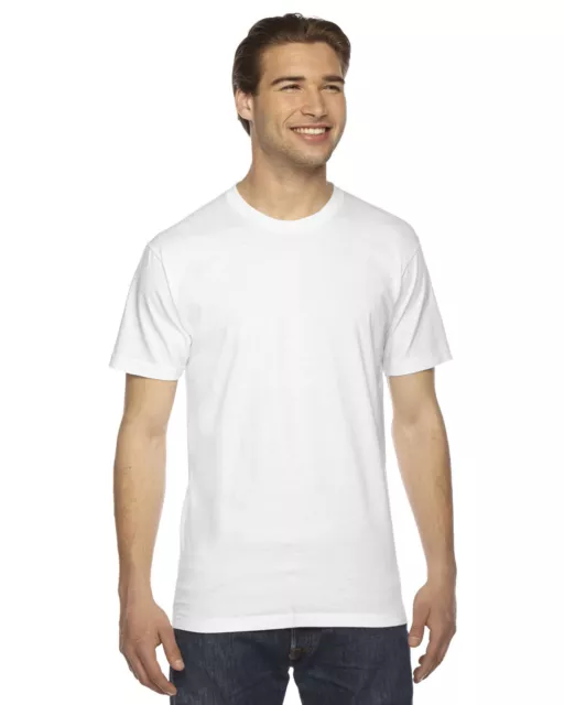 5 PACK OF American Apparel Unisex Fine Jersey Short-Sleeve T-Shirt - 2001W