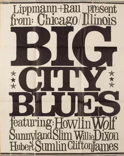 Big City Blues Howlin Wolf Vintage Music Concert Band Gig Rock Poster A2 No 0926