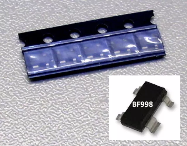 5 Stück BF998 HF-Transistoren SOT-143 / Silicon N-Channel MOSFET Tetrode (M2385)