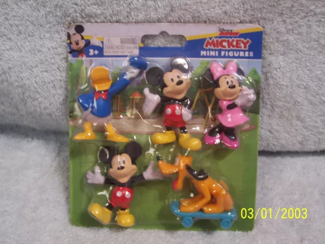 Disney Mickey Mini Figurines Mickey & Minnie Mouse, Donald Duck, Goofy Set Of 5