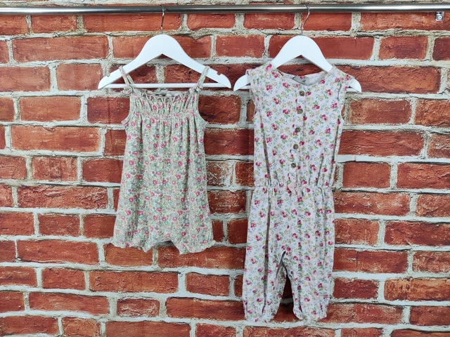 Baby Girls Bundle Age 9-12 Months Next Gap Floral Babygro Romper One Piece 80Cm