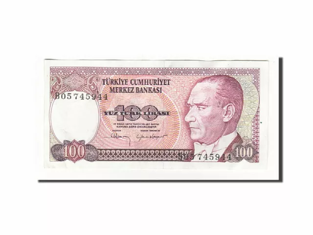 [#160704] Billet, Turquie, 100 Lira, UNDATED (1984), Undated, KM:194b, TTB