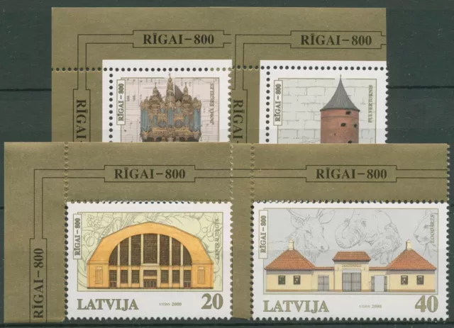 Lettland 2000 Stadt Riga Bauwerke 523/26 Ecken postfrisch