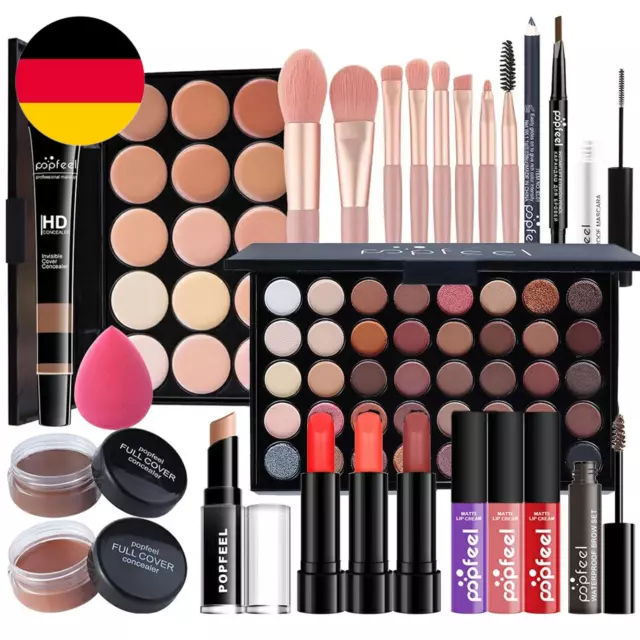 15St Schminkkasten Make-Up Set, Professionelles Kosmetische Schmink Set Mit Lids