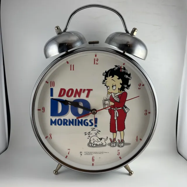 Large Betty Boop Alarm Clock I Don’t Do Mornings 2007 King Features Syndicate