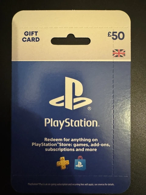 £50 UK PlayStation PSN Card GBP Wallet Top Up | Pounds PSN Store PS4 PS5