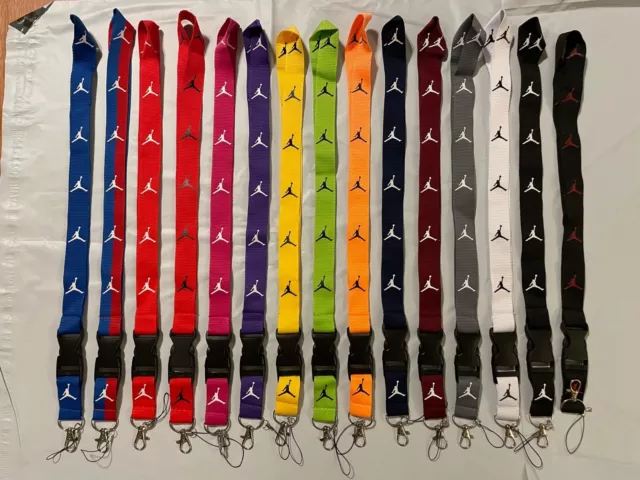 JORDAN Nike Lanyard Detachable Keychain Phone Camera Strap Badge ID Holder Key 2