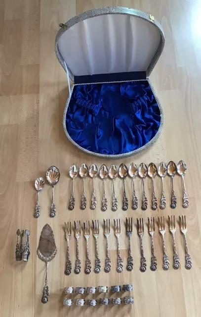 Hildesheimer Rose Antiko 100, Set für 12 Personen mit Besteckkasten Original Hildesheimer Rose Antiko 100, Set für 12 Personen mit Besteckkasten Original