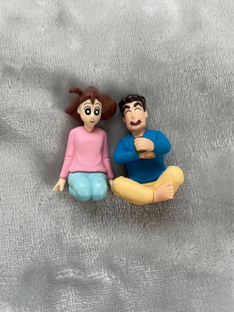Crayon Shin-Chan Misae Hiroshi Mascot Figurine Set Rare