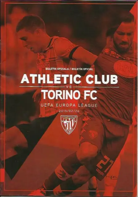 Mint Programm Programme Athletic Bilbao-Torino Italy 14-15
