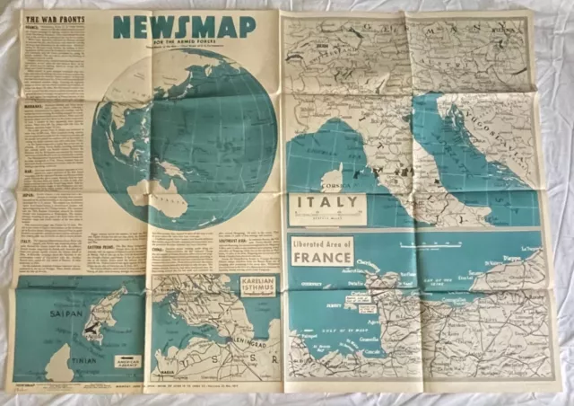 Wwii Newsmap Map Of The Far East The War Fronts Vol Iii No. 10F June 26, 1944