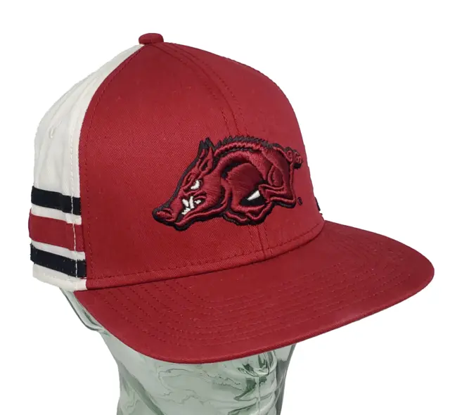 VTG The Game Arkansas Razorbacks Hat Cap 3 Stripe Snapback Hogs NCAA SEC VGC