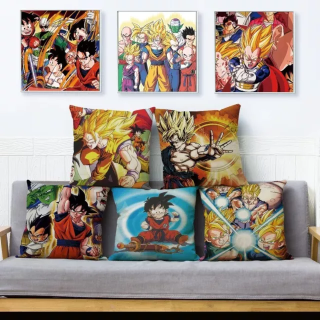 Housse de Coussin taie d’oreiller dragon ball Z super DBZ different choix NEUF