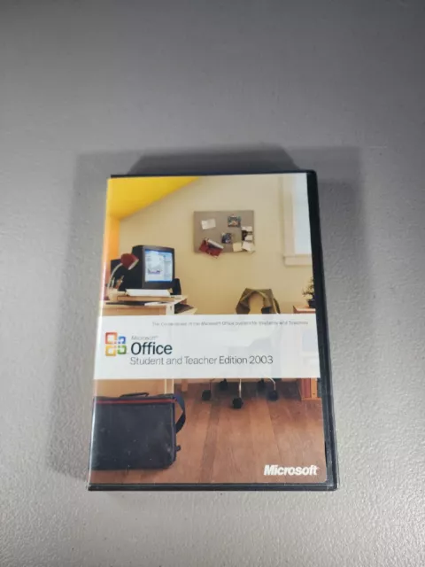 MICROSOFT OFFICE Student and Teacher Edition 2003 w/ Product Key & Manual