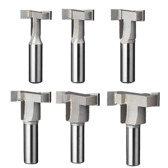 Mill Wood T-Slot Cutter Router Bit Set Hex Bolt  Hole Bits T Milling Cutter