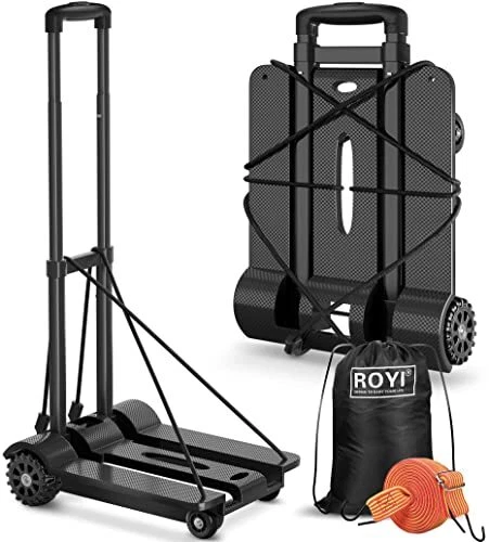 tomser Folding Hand Truck - 270 lbs Heavy Duty Dolly Cart for Moving Lightwei...