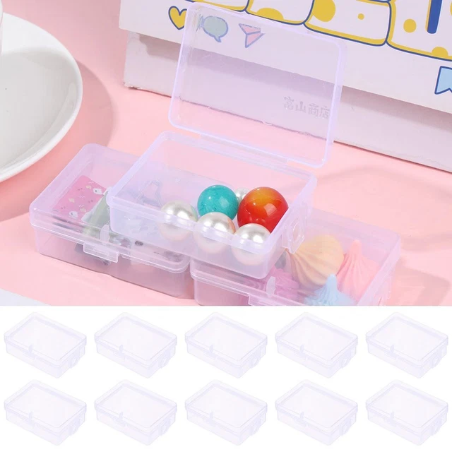 Beads Plastic Jewelry Rectangle Container Packaging Box Storage Case Mini Boxes