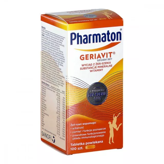 GERIAVIT PHARMATON 30/100/200 comprimés Vitamines Minéraux Ginseng Immunité