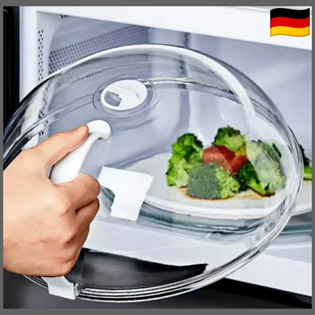 Mikrowellen-Abdeckhaube Mit Griff – Spritzschutz Für Lebensmittel, Hitzebeständig & Leicht Zu Reinigen (PC-Material)