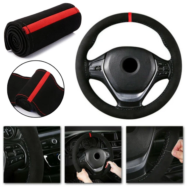 Housse De Volant PEUGEOT - Noir Et Rouge - 38x9 Cm - Cuir Synthétique - Neuf Sous Emballage