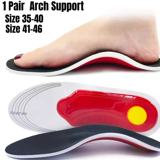 Orthotic Insoles for Arch Support Plantar Fasciitis Flat Feet Back & Heel Pain