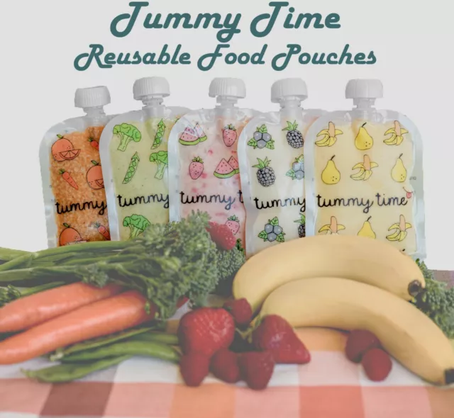 REUSABLE FOOD POUCH 150mL pouches kids baby safe BPA free ECO reduce