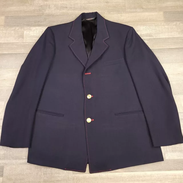 Vintage Amtrak Blazer Mens 44R Blue Conductor Uniform Sport Coat Train Jacket