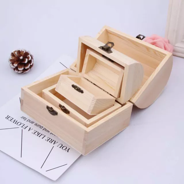 Plain Wooden TREASURE PIRATE CHEST, Jewellery, Storage, Craft Box, Gift Box
