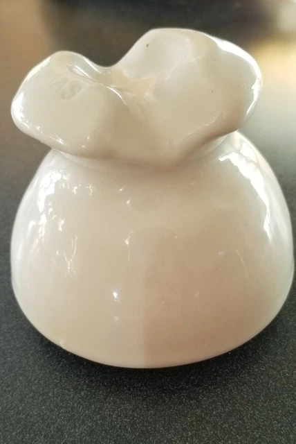 WHITE PORCELAIN Saddleback INSULATOR RARE OLD THOMAS 1800s telephone insulator