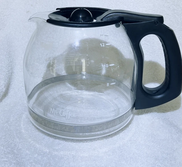 12 CUP MR. Coffee Glass Replacement Pot Carafe Black Handle & Lid 18.