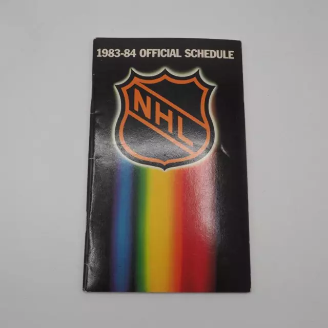 Vtg 1983-84 NHL Official Schedule 83-84 Season Full Calendar 1982-83 Statistics
