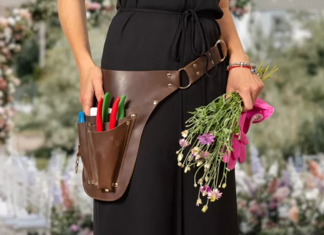 Leather Tool Belt Florist Tools Bag Farmer Garden Pouch Holder Personalized L