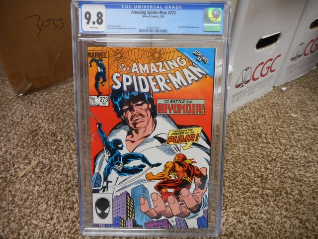 Amazing Spiderman 273 cgc 9.8 Marvel 1986 Black Venom alien costume suit Puma WP