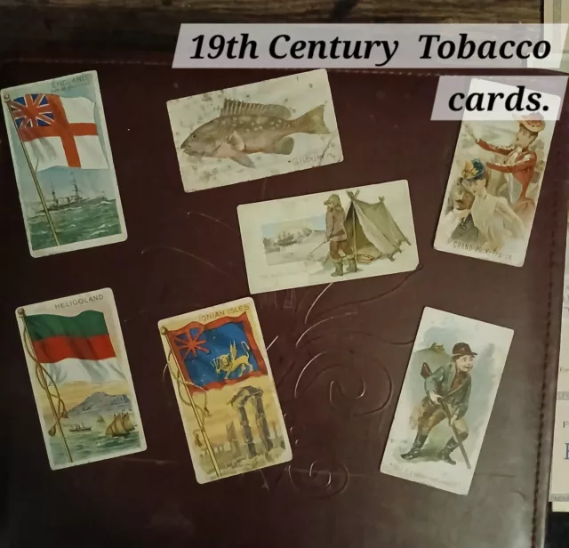 Original 19th Century TOBACCO Collectible Trading Cards. Advertising, Litho.