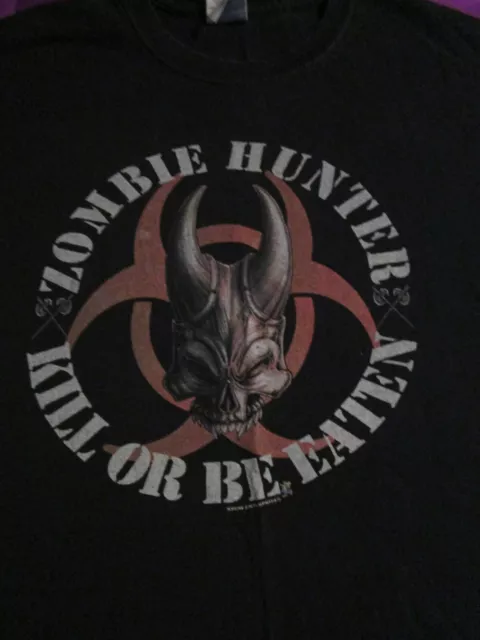 RESIDENT EVIL ZOMBIE Hunter Kill or Be Eaten Umbrella Corp T Shirt Size ...